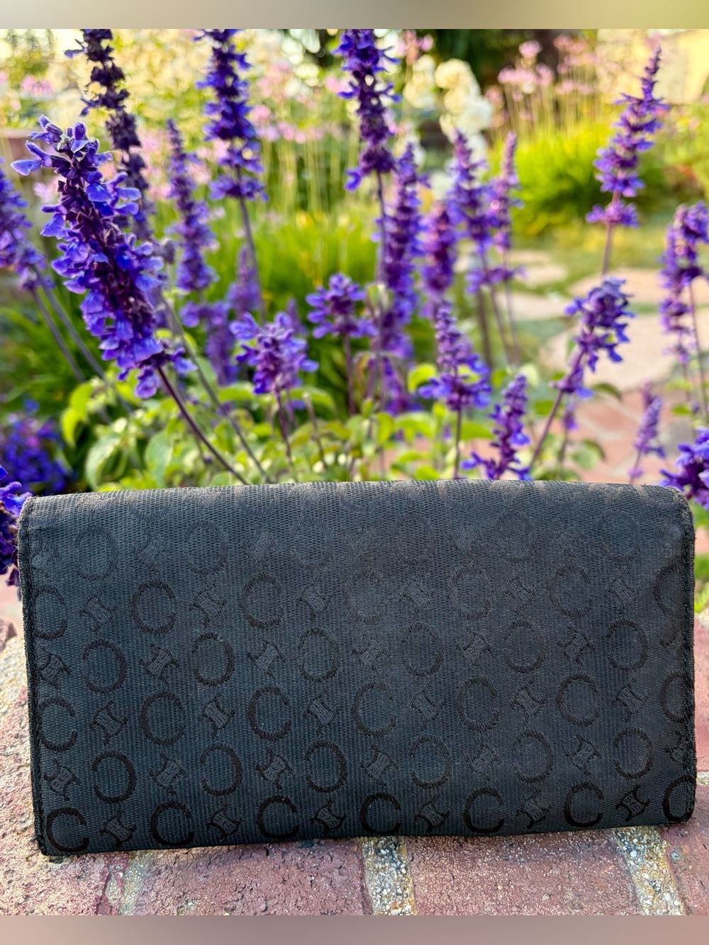Authentic Celine Paris Soft Fabric & Leather Long Wallet Italy - Picture 3 of 12
